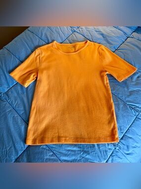 J. Crew Womens Perfect Fit Tee - Orange Sz M